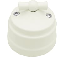 Выключатель Bylectrica  1-кл. поворотный проходной (10А) ОУ серия РЕТРО, А610-2296 бежевый