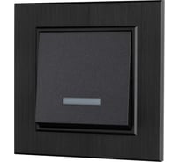 Выключатель MAKEL 1-клавишный СП KAREA LINE STAR 10А IP20 с подсветкой дым. металлик. 86050021