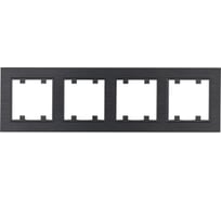 Рамка MAKEL 4-м KAREA LINE STAR горизонт. дым. металлик. 86050704
