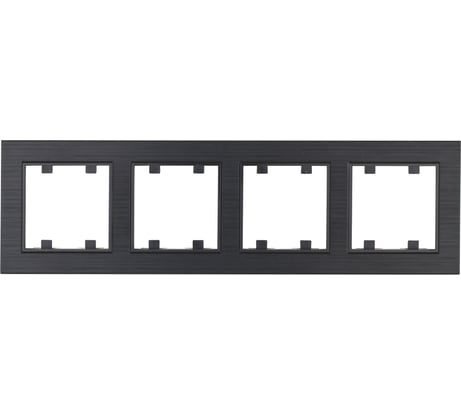 Рамка MAKEL 4-м KAREA LINE STAR горизонт. дым. металлик. 86050704