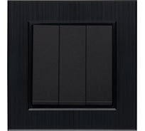 Выключатель MAKEL 3 клавишный 1 вход 3 выхода KAREA LINE STAR черн. 86054091