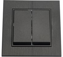 Выключатель MAKEL 2-клавишный СП KAREA LINE STAR 10А IP20 дым. металлик. 86050003