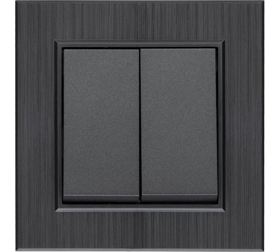 Выключатель MAKEL 2-клавишный СП KAREA LINE STAR 10А IP20 дым. металлик. 86050003 1