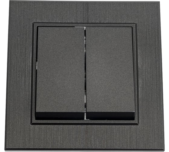 Выключатель MAKEL 2-клавишный СП KAREA LINE STAR 10А IP20 дым. металлик. 86050003 1