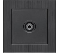 Розетка телевизионная MAKEL проходная TV 1-м СП KAREA LINE STAR IP20 6дБ дым. металлик. 86050007