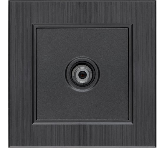Розетка телевизионная MAKEL проходная TV 1-м СП KAREA LINE STAR IP20 6дБ дым. металлик. 86050007 1