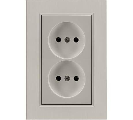 Розетка MAKEL 2-я без заземления СП KAREA LINE STAR 16А IP20 жемчужный. 86100017