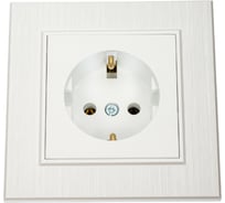 Розетка MAKEL с заземлением СП KAREA LINE STAR 16А IP20 жемчужный. 86100028