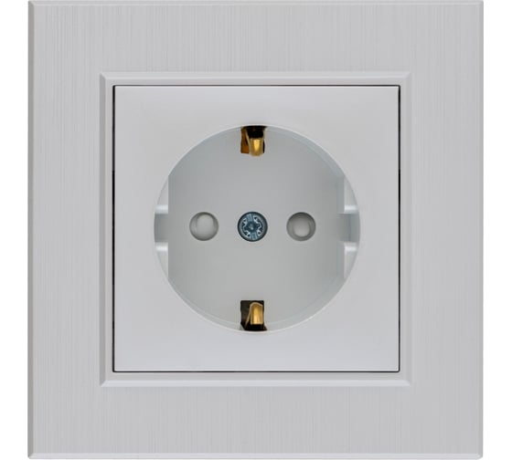 Розетка MAKEL с заземлением СП KAREA LINE STAR 16А IP20 жемчужный. 86100028 1