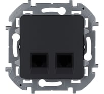 Розетка компьютерная двойная Legrand RJ45 категория 5e UTP - Inspiria - антрацит 673838