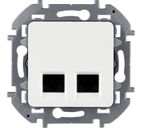 Розетка компьютерная двойная Legrand RJ45 категория 5e UTP - Inspiria - белый 673835