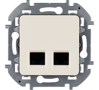 Розетка компьютерная двойная Legrand RJ45 категория 5e UTP - Inspiria - слоновая кость 673836