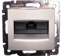 Розетка телефонная/компьютерная Legrand RJ45 ISDN - Valena - 8 контактов - алюминий 770141