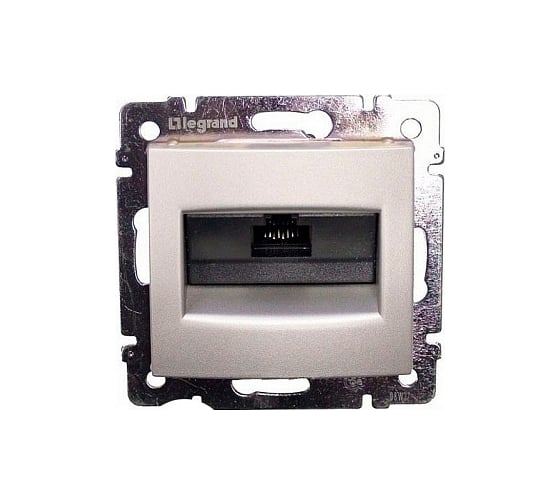 Розетка телефонная/компьютерная Legrand RJ45 ISDN - Valena - 8 контактов - алюминий 770141