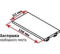 Заглушка LANMASTER двойная, для башенок и блоков, белая LAN-WA-P2XX-WH