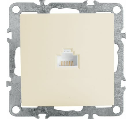 Компьютерная 1-местная розетка STEKKER Эрна RJ-45, механизм, слоновая кость PST00-9107-02 39325