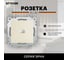 Розетка компьютерная STEKKER 1-местная RJ-45 (механизм),, PST00-9107-02, серия Эрна, слоновая кость 39325 2