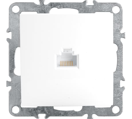 Компьютерная 1-местная розетка STEKKER RJ-45, механизм, серия Эрна, белый PST00-9107-01 39314