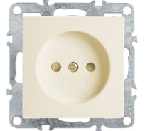 1-местная розетка STEKKER без заземления, механизм, PST10-9109-02, 250В, 10А с защитной шторкой, Эрна слоновая кость 39327