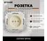 Розетка 1-местная б/з (механизм), PST10-9109-02 STEKKER 250В, 16А с защ. шторкой, серия Эрна, слоновая кость 39327 2