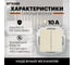 2-клавишный выключатель STEKKER механизм PSW10-9104-02, 250В, 10А, серия Эрна, слоновая кость 39323 4