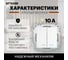 2-клавишный выключатель STEKKER с индикатором, механизм, 250В, 10А, серия Эрна белый PSW10-9102-01 39310 4
