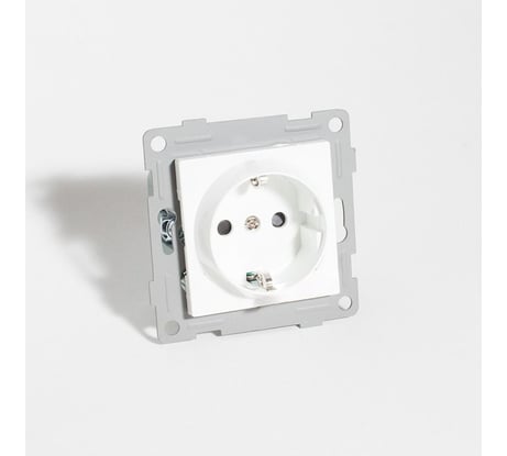 Розетка электрическая 2К+З SPL, 16А, 220-250V (белый) 12 шт. 201001
