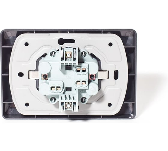 Розетка электрическая 2x2К+З SPL, 16А, 220-250V (антрацит) 6 шт. 201023