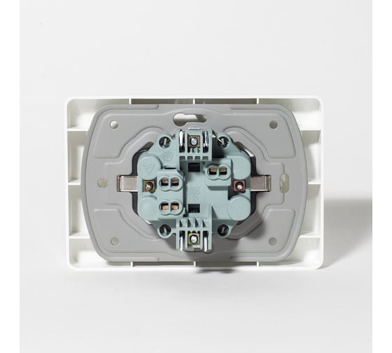 Розетка электрическая 2x2К+З SPL, 16А, 220-250V (белый) 6 шт. 201003