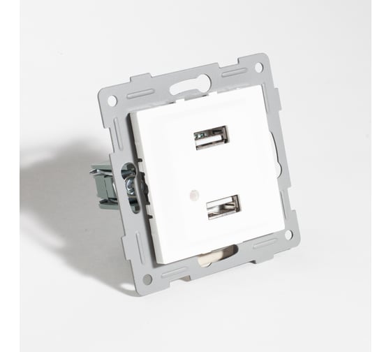 Розетка 2xUSB A SPL, 125-250V (белый) 12 шт. 201006 1