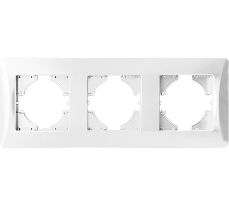 Рамка SPL 3 поста (белый) серия BW 12 шт. 201203
