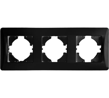 Рамка SPL 3 поста (антрацит) серия BW 12 шт. 201223