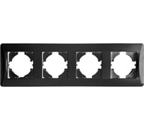 Рамка SPL 4 поста (антрацит) серия BW 12 шт. 201224