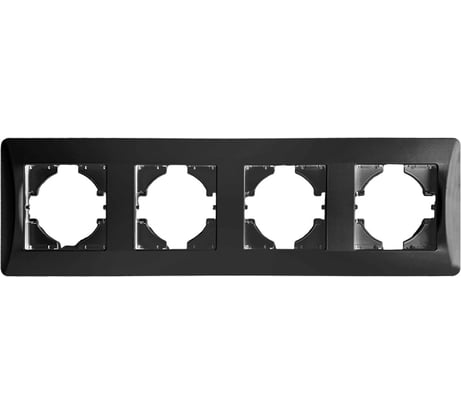 Рамка SPL 4 поста (антрацит) серия BW 12 шт. 201224