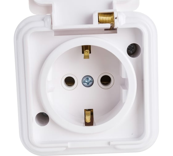 Розетка SVET RA 16-211-Б IP44 с крышкой SV0925-0003