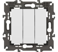 Выключатель ЭРА Elegance 14110701М тройной, 10АХ250В, белый матовый Б0065796