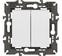 Выключатель ЭРА Elegance 14110401М двойной, 10АХ250В, белый матовый Б0065797