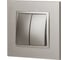 Переключатель ЭРА Elegance 14110616 двойной, 10АХ250В, титан Б0065793 3