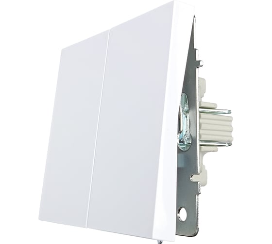 Выключатель Lezard ZIMA 2-ой, белый, безвинтовой ,зажим/клемма 704-0288-101QC
