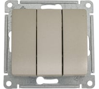 3-клавишный механизм выключателя Systeme Electric скрытой проводки Glossa 10А IP20 3 10AX платина GSL001231