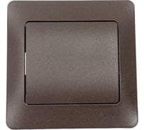 1-клавишный выключатель Systeme Electric скрытой проводки Glossa 10А IP20 1 10AX в сборе шоколадный GSL000812