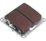 2-клавишный механизм выключателя Systeme Electric скрытой проводки Glossa 10А IP20 5а 10AX баклажан GSL001153 2