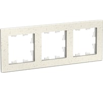 Горизонтальная 3-местная рамка Systeme Electric AtlasDesign Nature мрамор кремовый роял ATN343103