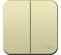 2-клавишный выключатель Systeme Electric открытой проводки Blanca 10А IP20 5 250В бежевый BLNVA105017