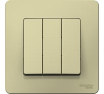 3-клавишный выключатель Systeme Electric скрытой проводки Blanca 10А IP20 1+1+1 250В бежевый BLNVS100507