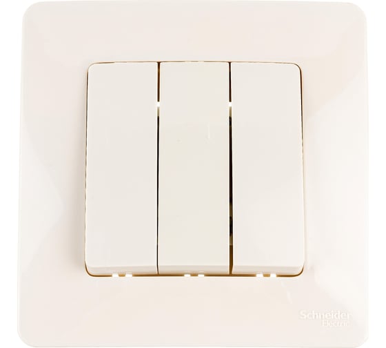 3-клавишный выключатель Systeme Electric скрытой проводки Blanca 10А IP20 1+1+1 250В бежевый BLNVS100507 1