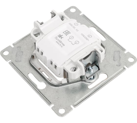 1-клавишный механизм выключателя Systeme Electric скрытой проводки Glossa 10А IP20 1а 10AX титан GSL000413