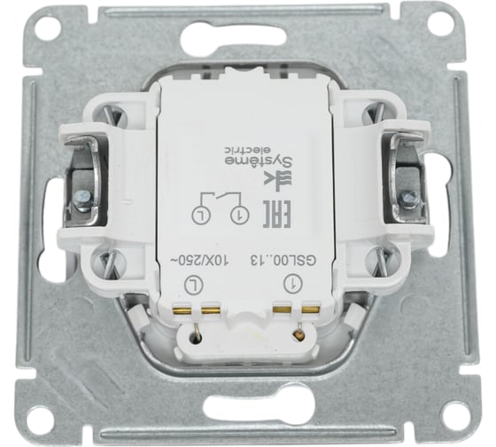 1-клавишный механизм выключателя Systeme Electric скрытой проводки Glossa 10А IP20 1а 10AX платина GSL001213