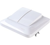 2-клавишный выключатель Systeme Electric скрытой проводки Прима 6А IP20 250В белый розничная упаковка S56-043-BI