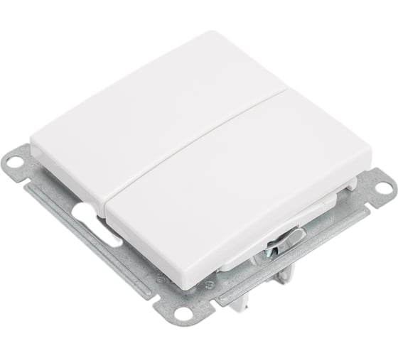 2-клавишный механизм выключателя Systeme Electric скрытой проводки W59 10А IP20 10AX белый VS510-252-1-86